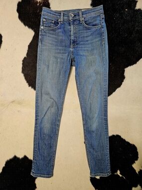 rag & bone Designer Women's Skinny Jeans - Medium Blue Cropped Size 27